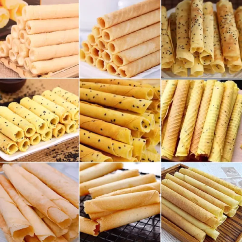 Popular Street Food Crispy Egg Cake Making Machine Egg Roll Forming Machines With Temperature Range