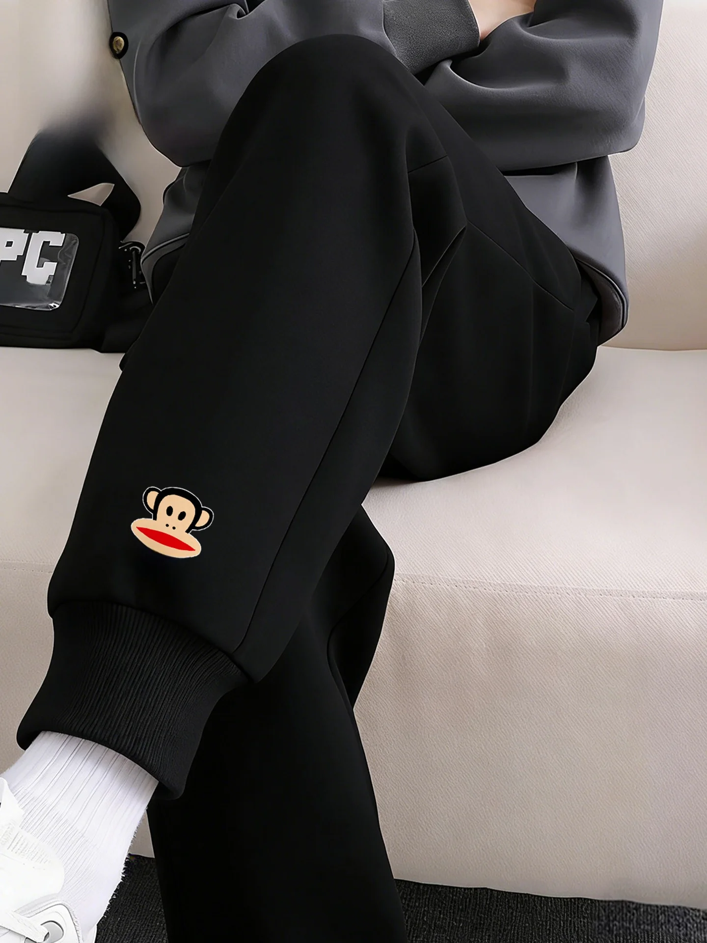 

Men's Loose Fit Bla Casual Pants Spring Season Breathable Comfortable Wear Resistant Durable Faionable Trousers