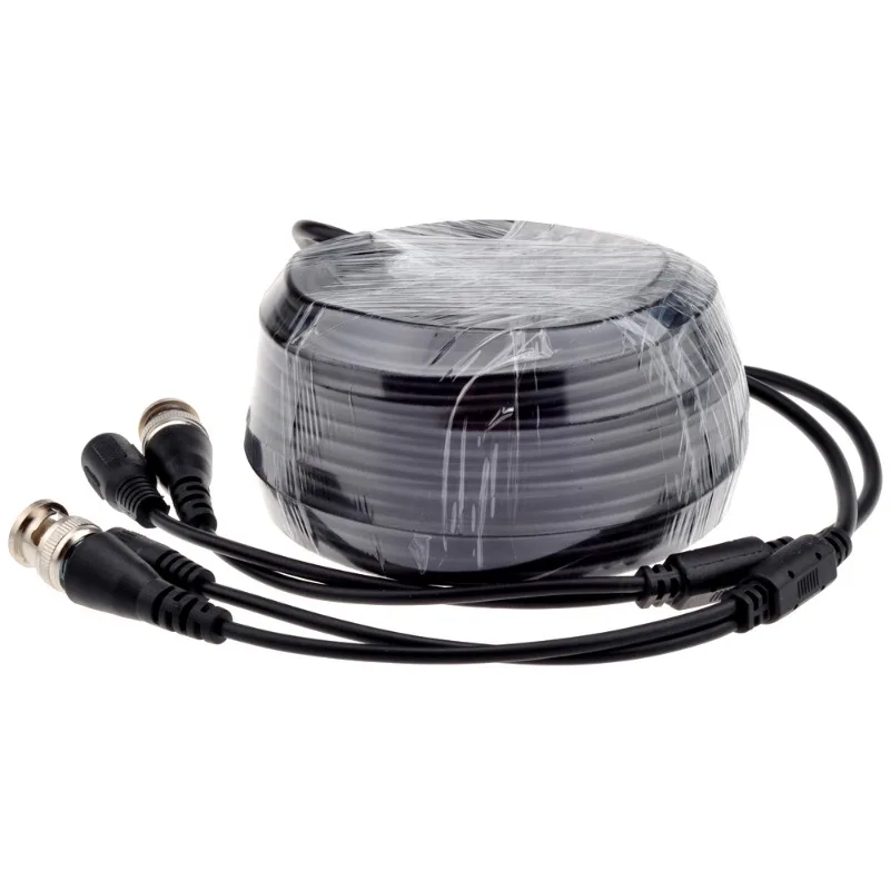 ESCAM BNC Cable 5M/10M/15M/20M/30M/40M/50M Optional CCTV Cable Video Output DC Plug Cable for AHD/Analog BNC System DVR Kit