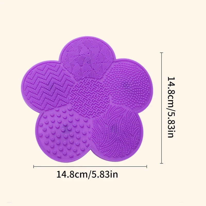 1pc Colorful Heart Shape Clean Make Up Brushes Wash Brush Silica Glove Scrubber Board Cosmetic Cleaning Tools For Makeup Brushe