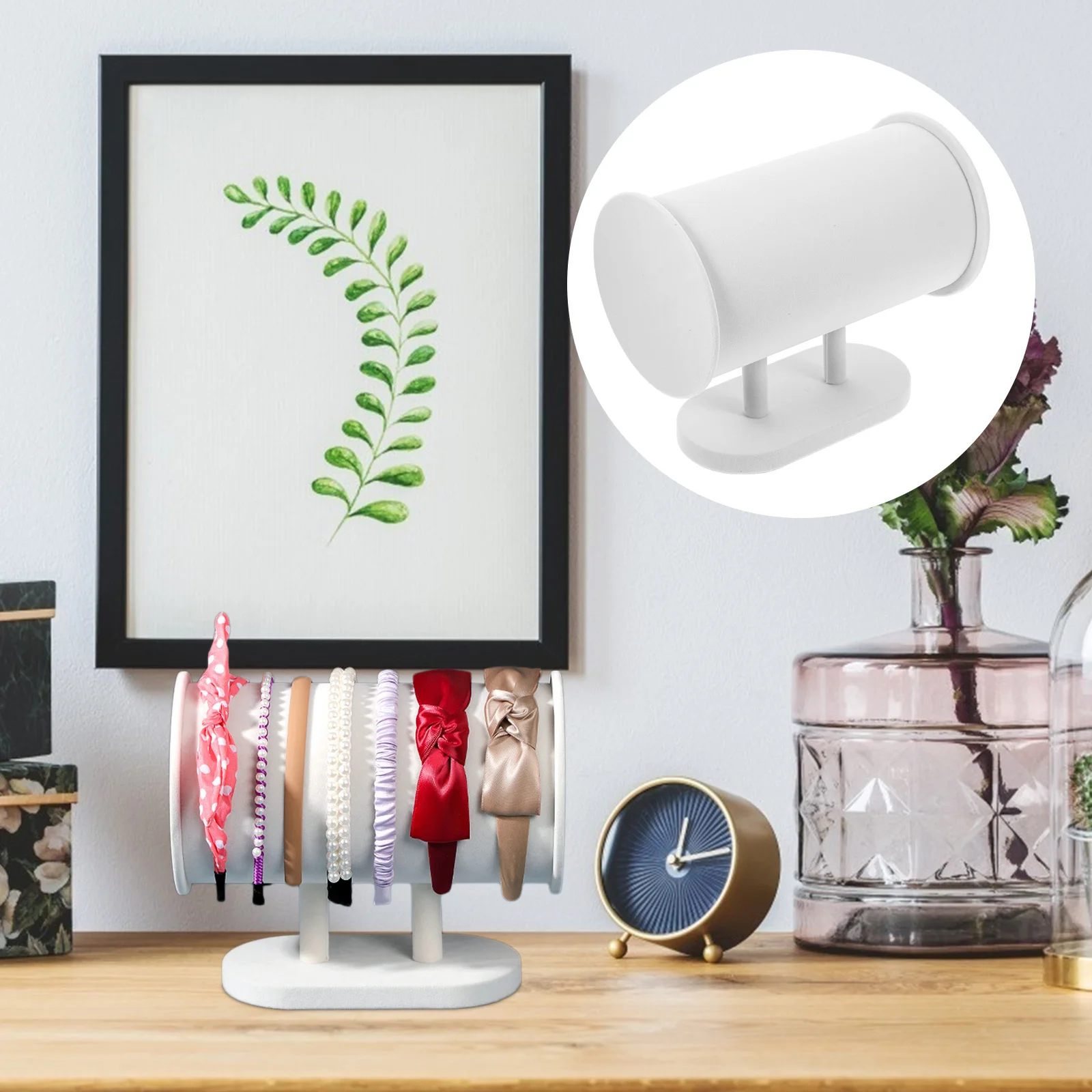 

Durable Headband Display Stand Organizer Compact Design Hair Hoops Bracelets Storage Easy Access Countertop Suitable Shop Home