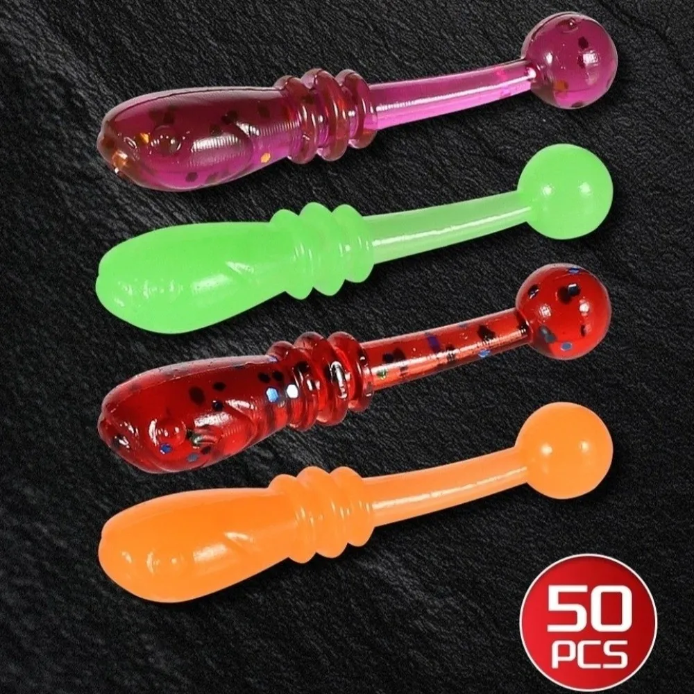 50 pçs isca whitebait isca macia 0.12g isca de afundamento macio 2cm novas iscas de pesca