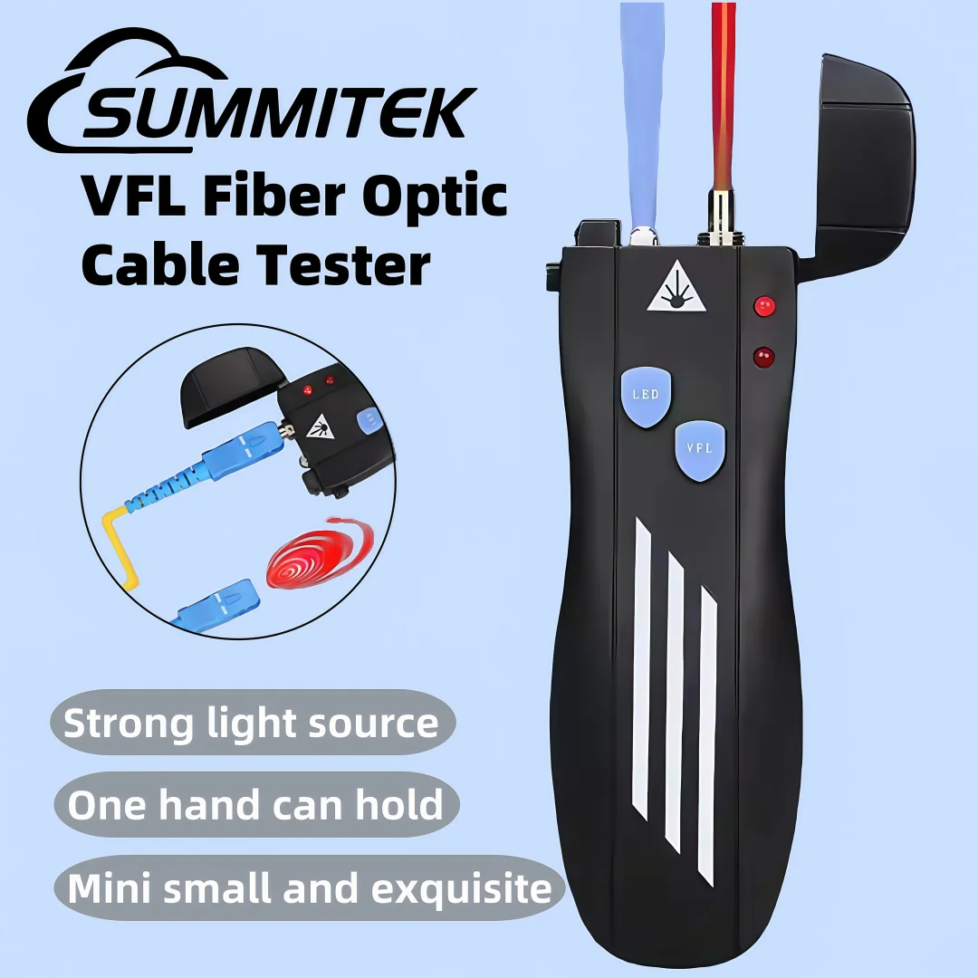SUMMITEK 5/10/20/30/50MW Optical Fiber Laser Tester Pen Type VFL Visual Fault Locator Test (Excluding Battery)