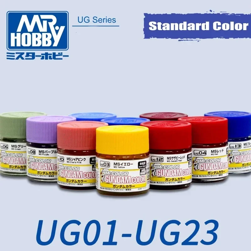 Mr. Hobby UG01~UG23 10ml Lacquer Oil Paint Model Painting Tools Standard Color Semi Gloss for Hobby DIY Brush Spraying