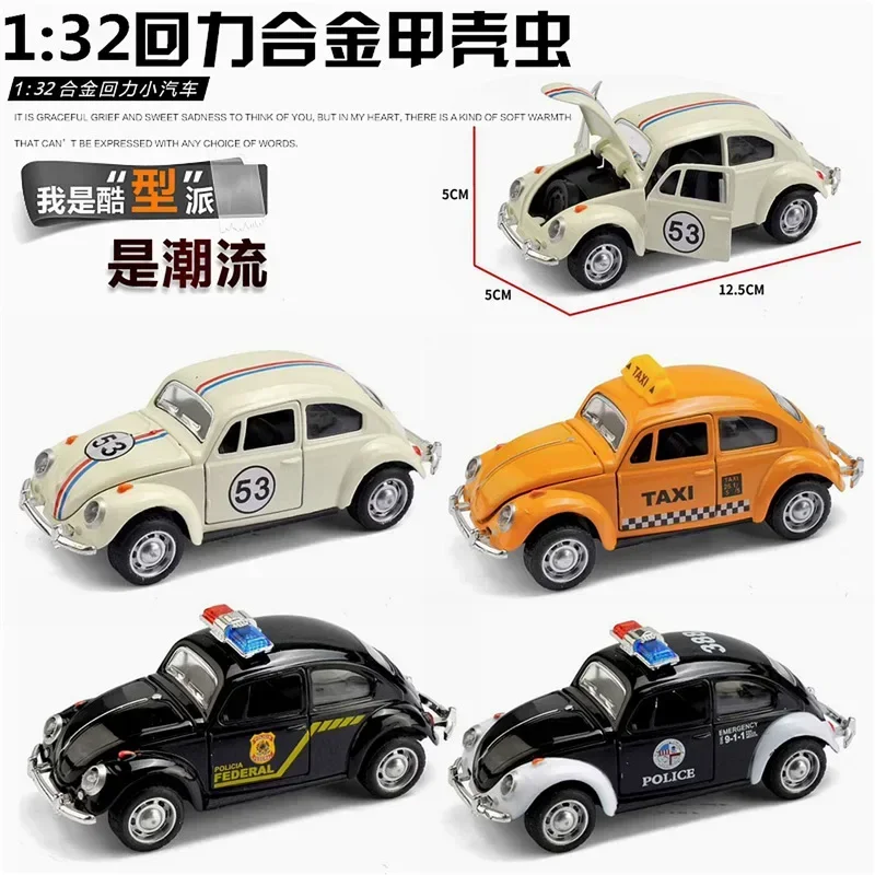 1:32 Volkswagen Beetle Classic Car High Simulation Diecast Metal Alloy Model Car Pull Back Collection Kids Toy Gifts A931 Alloy