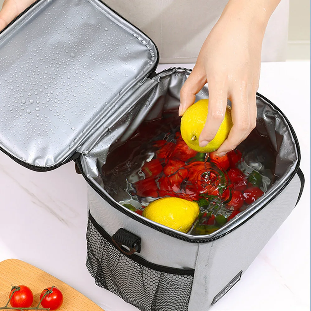 Dopamine waterproof bento bag with large capacity, can be carried across the lunch box bag, outdoor picnic PEVA ice pack, one sh
