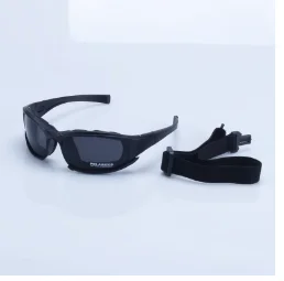 Óculos de sol polarizados militares masculinos x7, à prova de balas, para tiro airsoft, lentes de fumaça, óculos para motocicleta e ciclismo