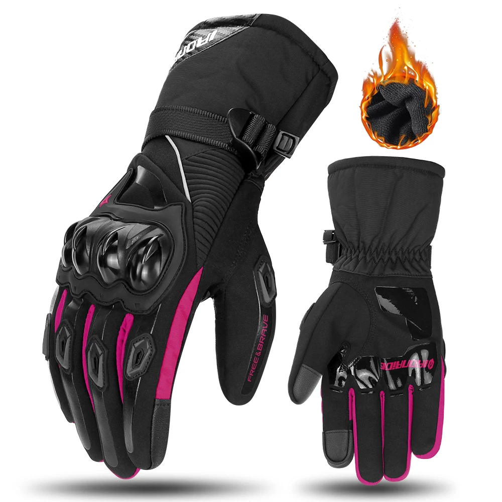 Winter Motorcycle Gloves Waterproof Motocross Gloves Windproof Warm Glove Touchscreen Motorbike Riding Gloves Reflective