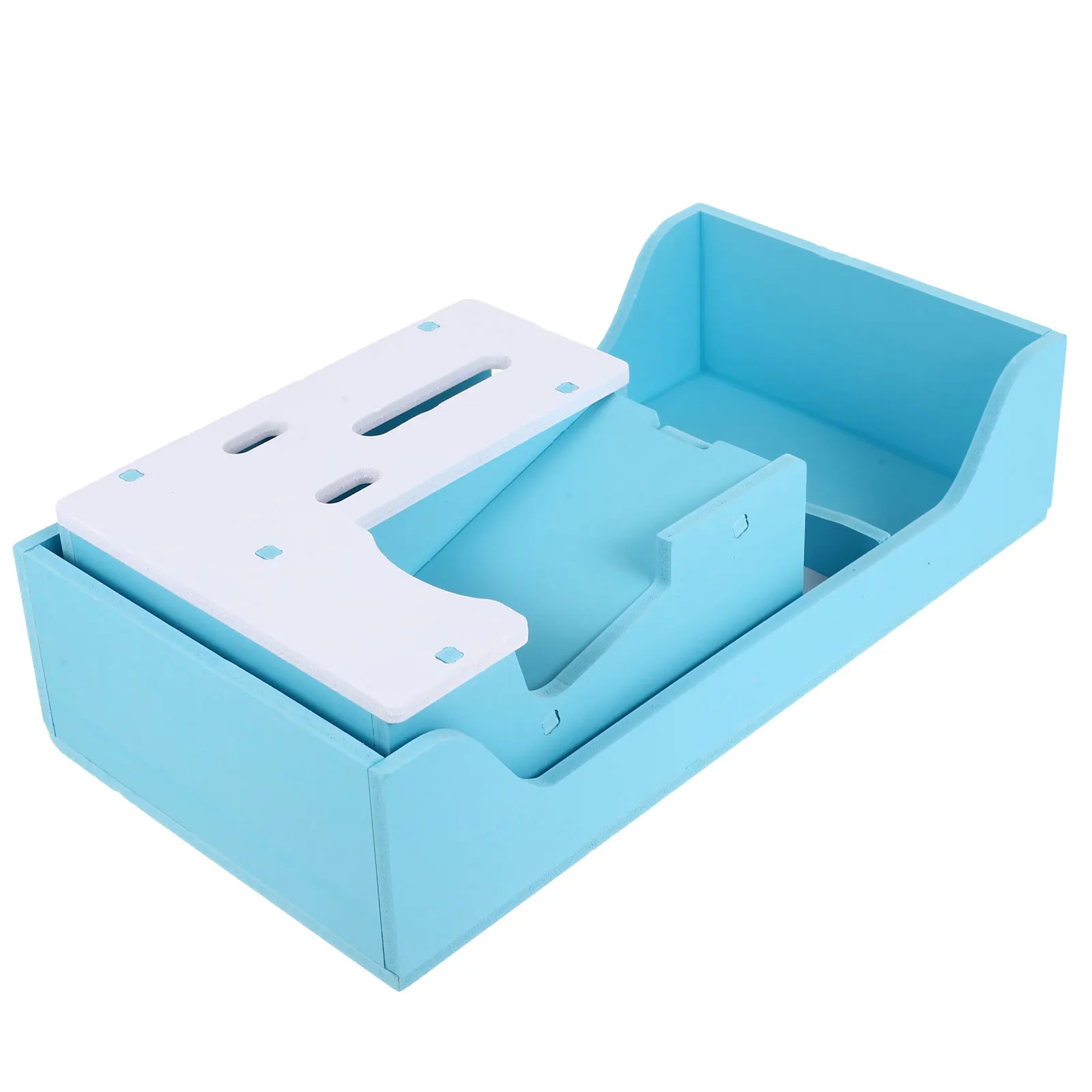 

Mini Hamster Food Bowl Guinea Pig Feeder Detachable Pet Food Kettle Durable Waterproof Non-Toxic Pet Supplies Blue