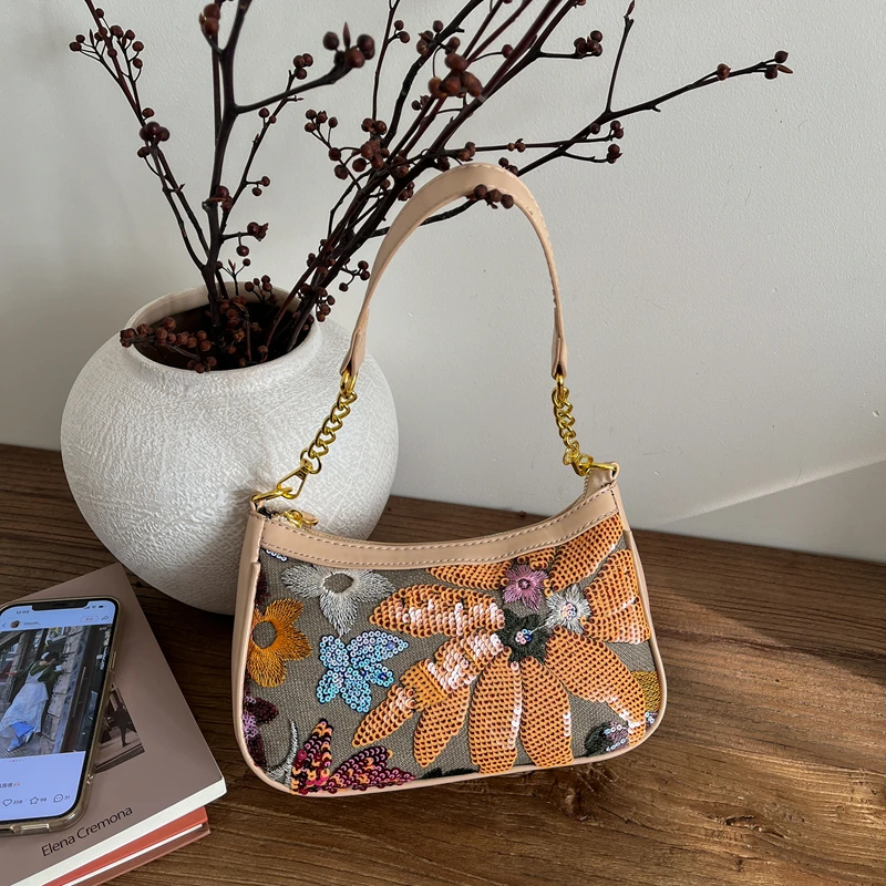 Exquisite Shining Sequins Youth Shoulder and Crossbody Bags 2026 High Quality Popularity Stylish Design Sweet Handbags for Women