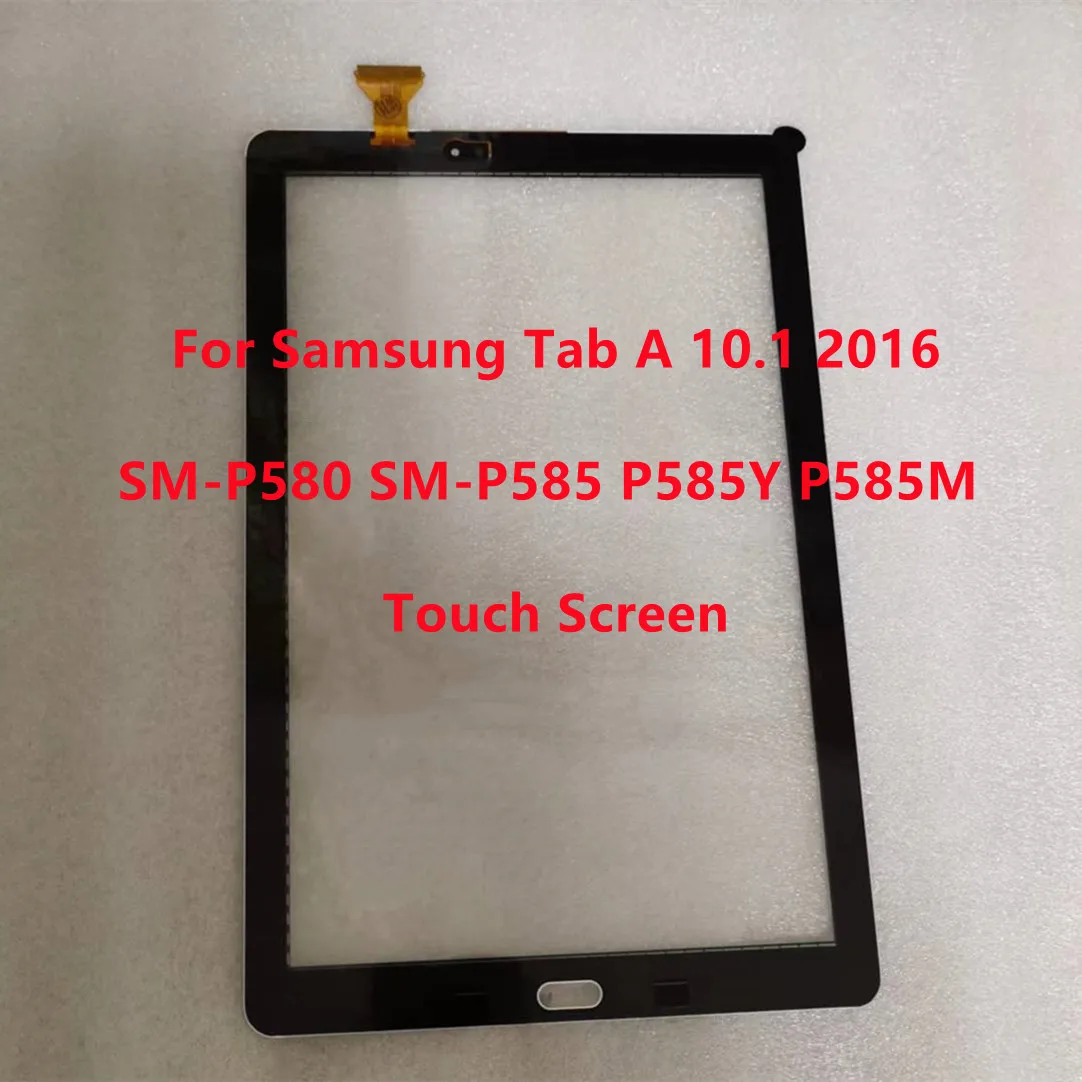 Pantalla táctil de 10,1 "Tab A para Samsung, 10,1, 2016, SM-P580, P585Y, P585M, Panel digitalizador, Sensor de cristal frontal, novedad