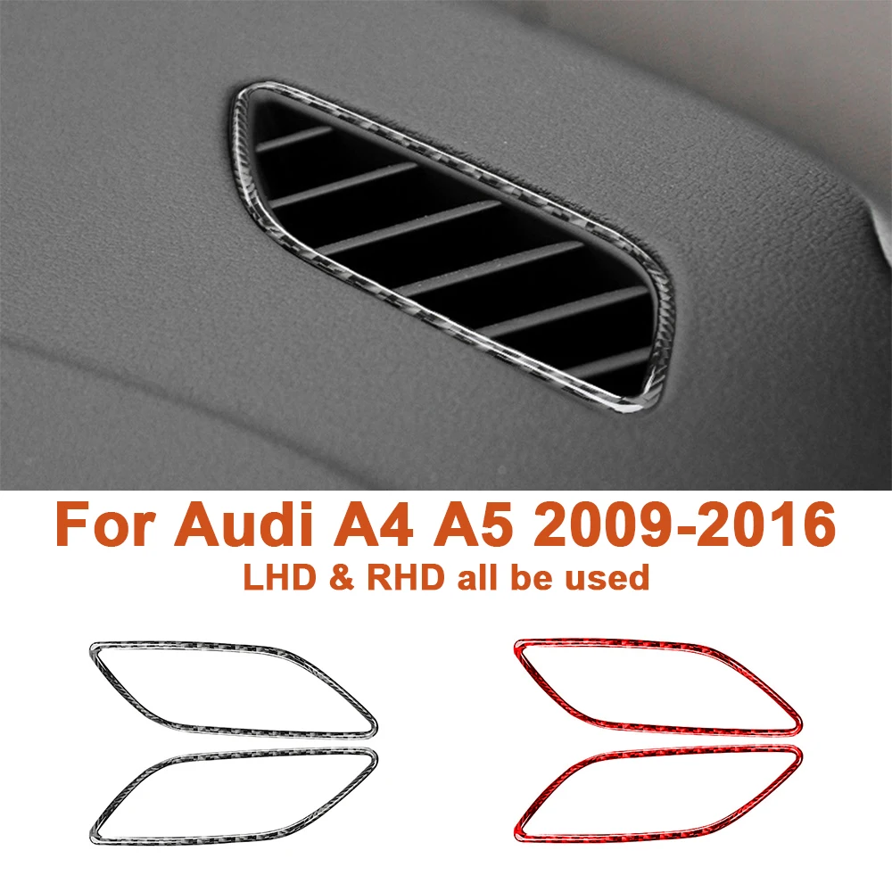 

For Audi A4L A4 B8 2009-2016 A5 2008-2017 Accessories Carbon Fiber Car Instrument Air Outlet Trim Frame Stickers Auto Interior