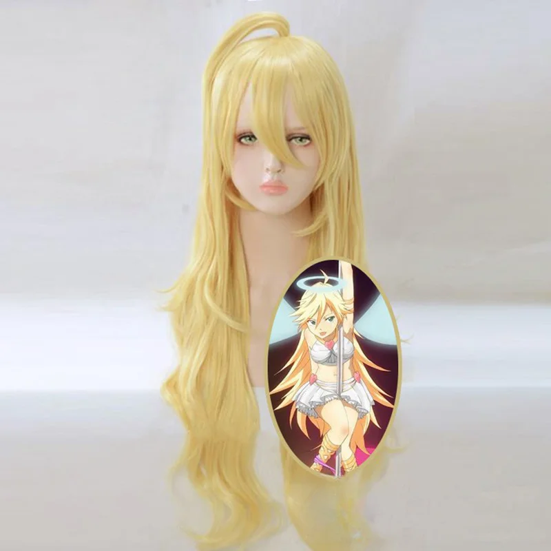 Panty and Stocking with Garterbelt-Panty Yellow Blonde Curly Long Anime Cosplay wig