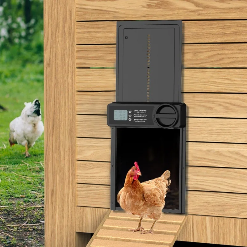 

Chicken coop door Electric timing pet door Smart chicken door Anti-pinch pet supplies