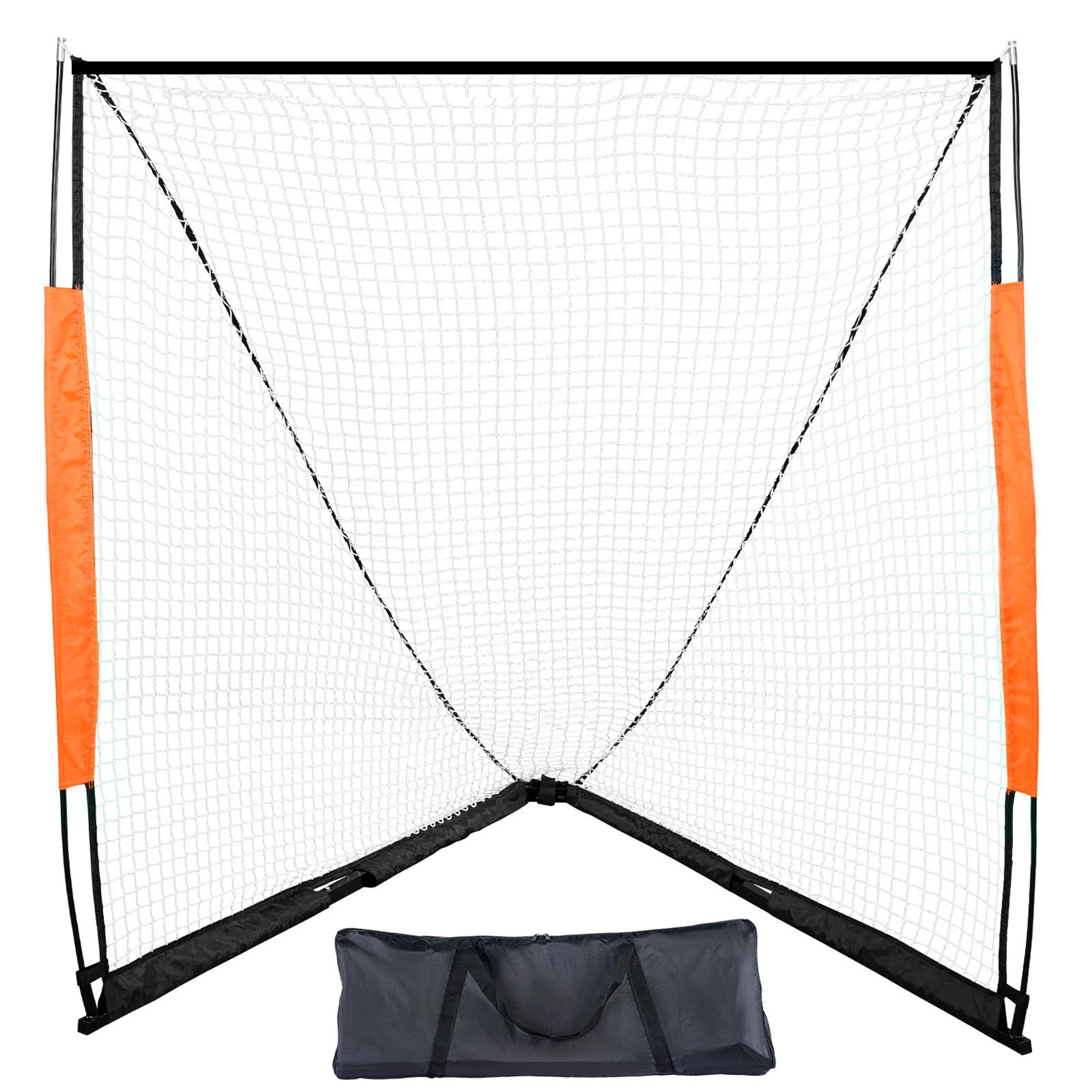 VEVOR 6' x 6' Lacrosse Goal Lacrosse Net Lacrosse Goal with Carry Bag Fiberglass Rod Backyard Lacrosse Training Equipment