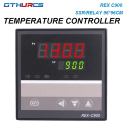 220V PID Temperature Controller REX-C900 Thermocouple PT100 K Universa Input Multi-input SSR Relay Output Thermostat Regular