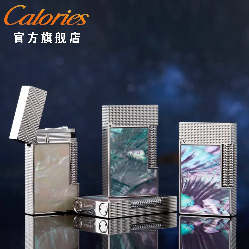 

Calories Langsheng Inflatable Lighter Brass Color Bay Piano Music Classic Side Slip Cigarette Lighting Tool Business Gift