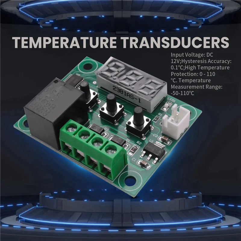 8 STKS W1209 DC Digitale Temperatuurregelaar Module Elektronische Temperatuur Temp Controle Module Schakelaar Met Acryl Case