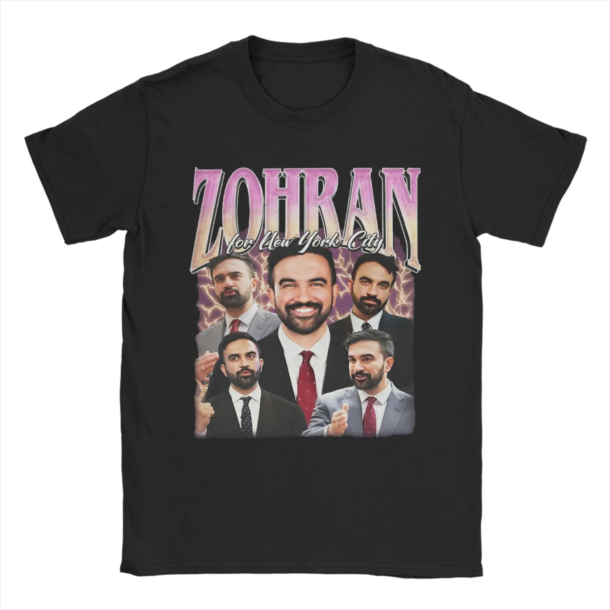 Image of Männer Frauen Zohran Mamdani New York City T Shirts Baumwolle Tops Neuheit Kurzarm Rundhals T-shirts Original T-Shirts