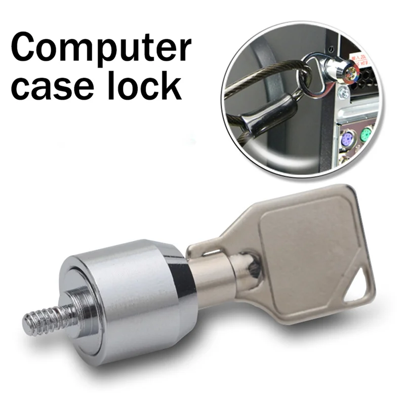 4X Desktop Computer Lock Computer Case Lock Anti-Theft Lock For Internet Cafe Office Management Lock-Y47A