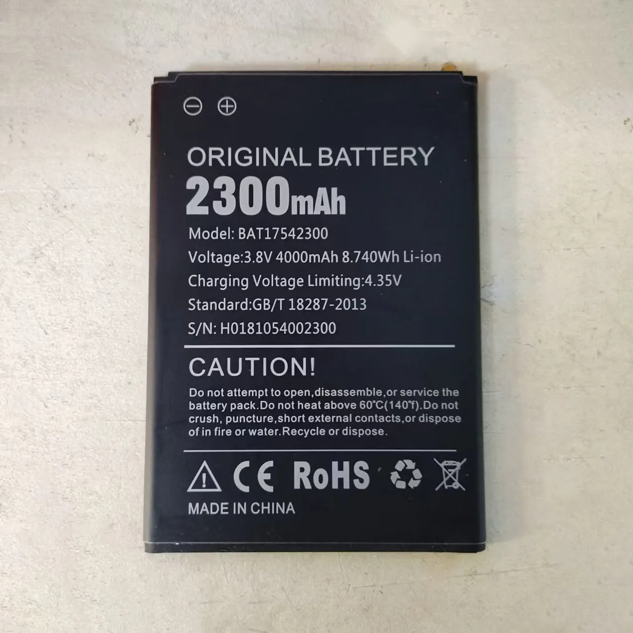 New BAT17542300 BAT16542100 2300mAh Battery For Doogee X9 Mini Replacement