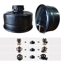 Black Alloy 40MM Interface Organic Ammonia Acid Gas or Smoke Filter Cartridge Replaced Safety Protect For MF14/87 Gas Mask