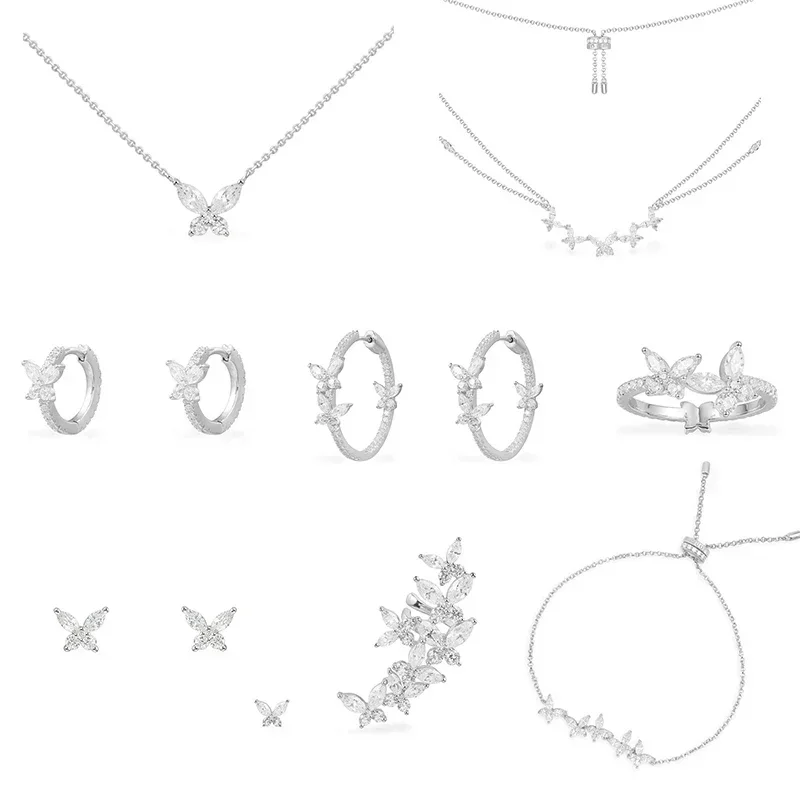 LI KI 925 Sterling Silver 2022 New Butterfly Earrings  Beautiful Fashion Jewelry Free Delivery Valentine'S Day Gift