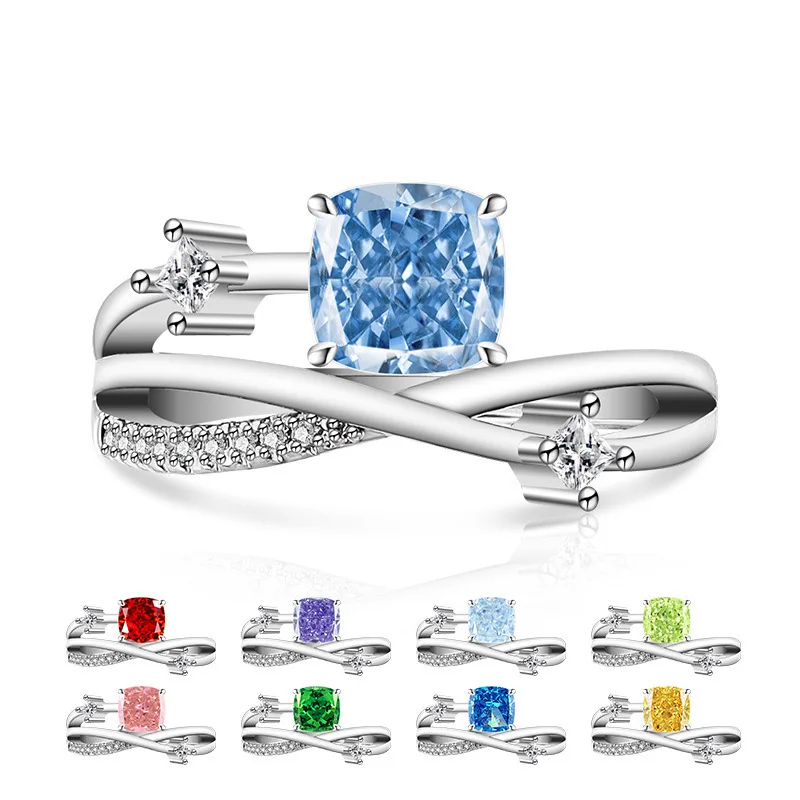 

Ледяная цветочная огранка Corolla, высокоуглеродистый бриллиант, стерлинговое серебро 925 пробы, элегантный модный дизайн, женское кольцо