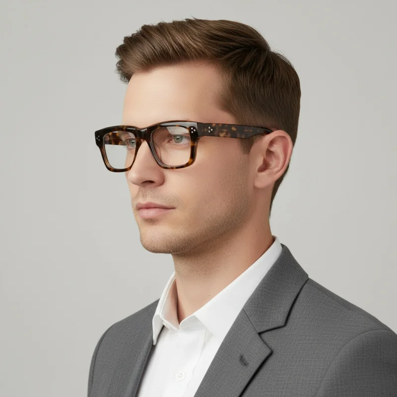 

Original Quality Luxury Glasses Thick Acetate Square Frame - Retro Designer Anti Blue Light Reading Eyelasses For Men And Women