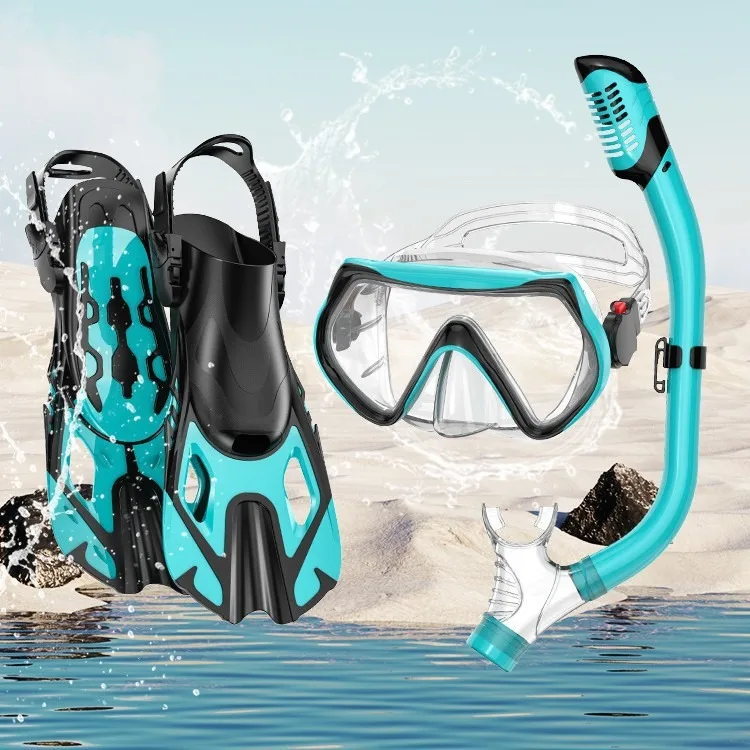 Cross-border special new children's snorkeling three-piece snorkeling Sanbao set silicone suction tube diving sports fins