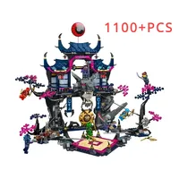 Wolf Mask Shadow Dojo Airjitzu Temple Dragon Sets Dragon Stone Shrine Model Building Blocks Toys Fit 71813 71819