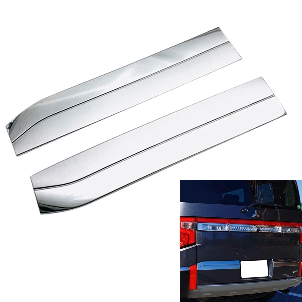 Exterior ABS Chrome Rear Door Trunk Strip Tailgate Edge Moulding Trims Cover for Mitsubishi Delica D5 2020 2021 2022