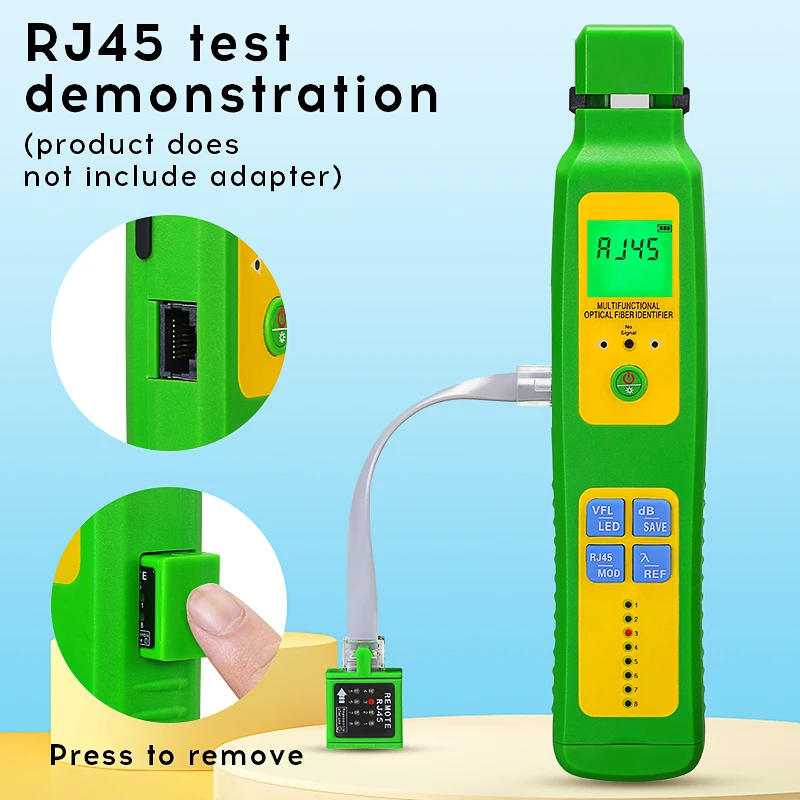 Imagem -05 - Multifuncional Fibra Óptica Identificador Construído em Opm 10mw Vfl Led Rj45 Teste de Rede Fiber Cabo Tester Aua-c507 C505 507 505