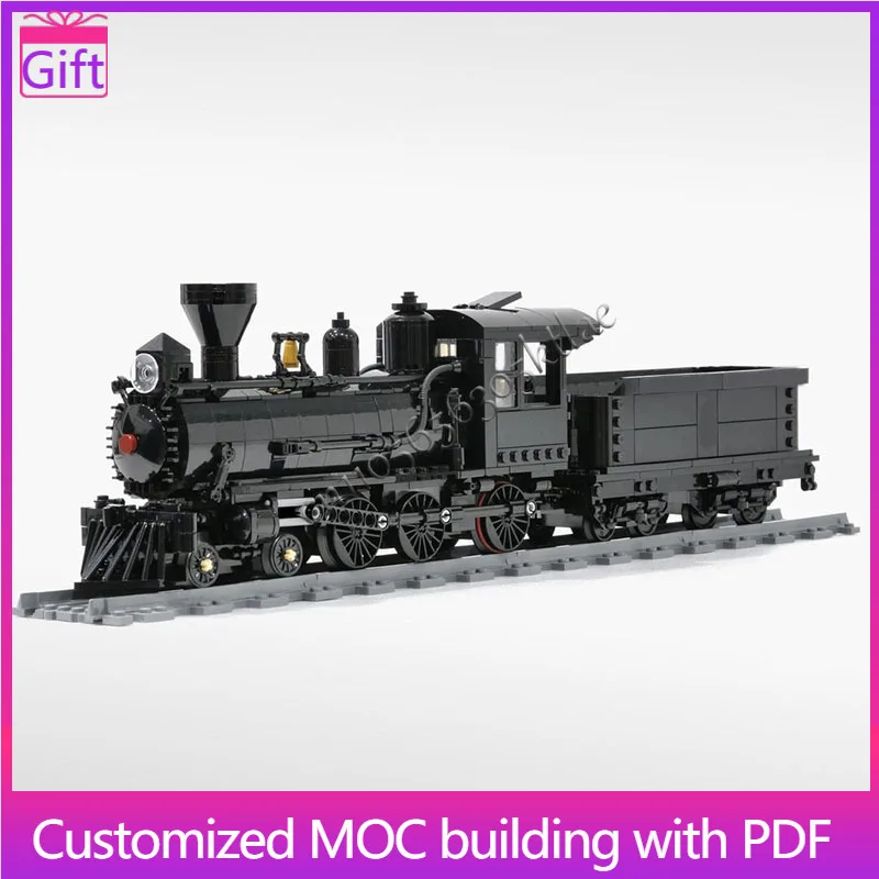 

Hot 348 PCS MOC Creative Customize Black Train Modular Building Blocks Model Educational DIY Assembly Child For Birthday Gifts