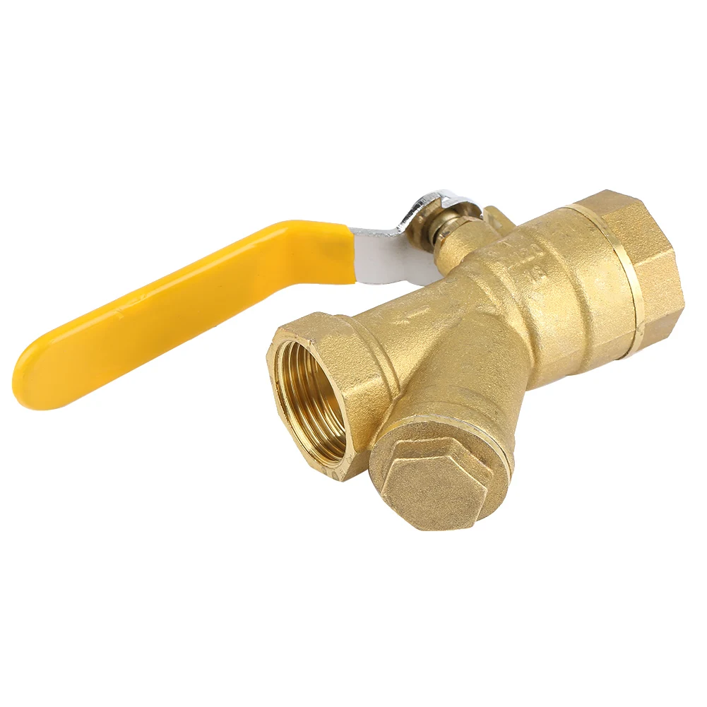 Ball Valve Brass Y Type Compact Size Good Sealing Performance Filter Ball Valve Simple Structure 3/4in DN20 for Vacuum Systems
