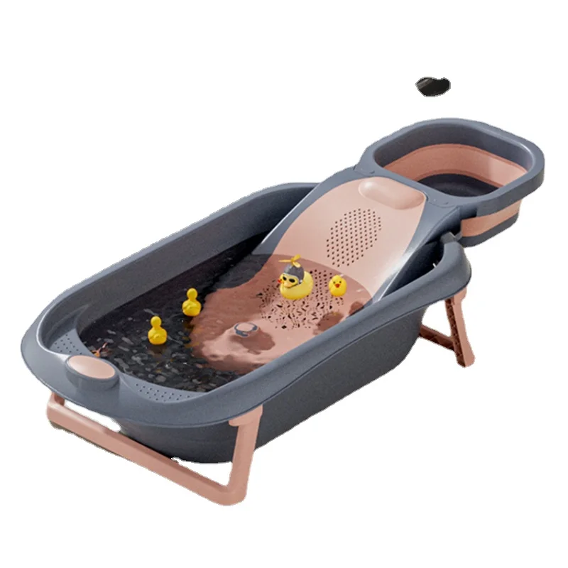 Innovative Baby Bathtub 0-6 Years Foldable with Intelligent Temperature Monitoring Stable Support-Child Bathing Comfort