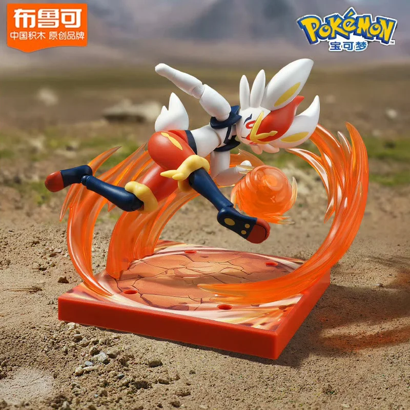 Blokees Pokemon Figur Snorlax Cinderace Lucario Scyther Action Figur Modell Zier Dekoration Sammeln Spielzeug Weihnachten Geschenk