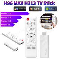 H96 MAX H313 Android TV Stick Android 14 Smart TV Box Android14 2GB 8GB/2GB 16GB Wifi6 BT5.0 4K HD Google Voice Media Player