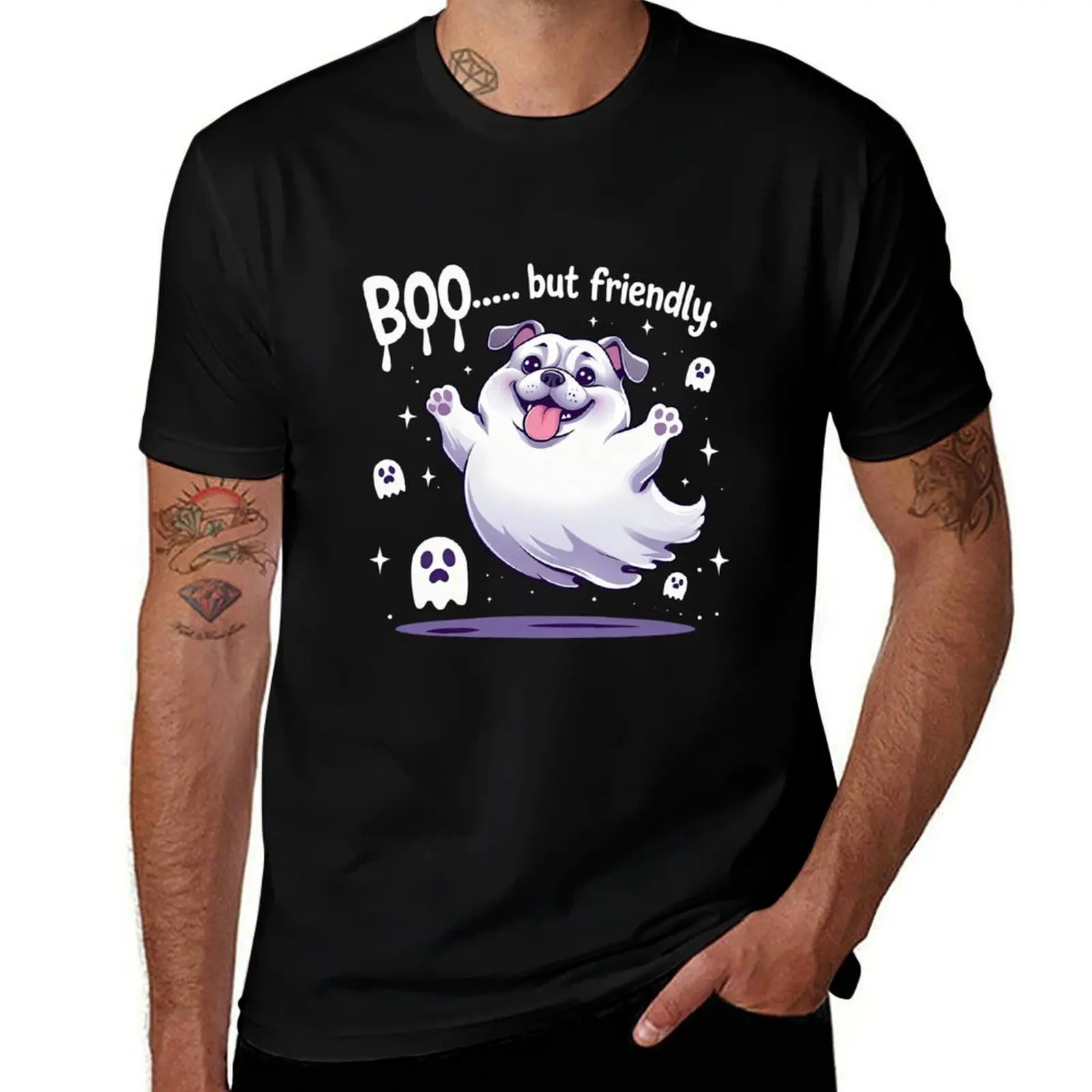 

Cute Ghost Dog – Boo... but friendly T-Shirt customizeds tees plus size tops anime figures cotton t shirt men