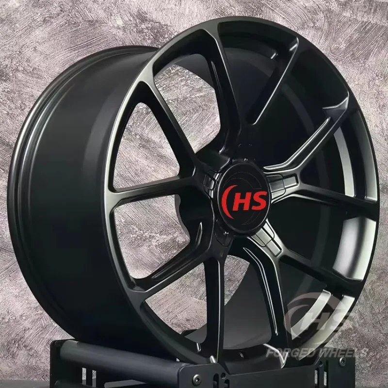 

18 19 20-дюймовые кованые диски 5x130 из алюминиевого сплава 6061-T6, матовые черные, моноблочные, для гоночных автомобилей, на заказ, для Porsche