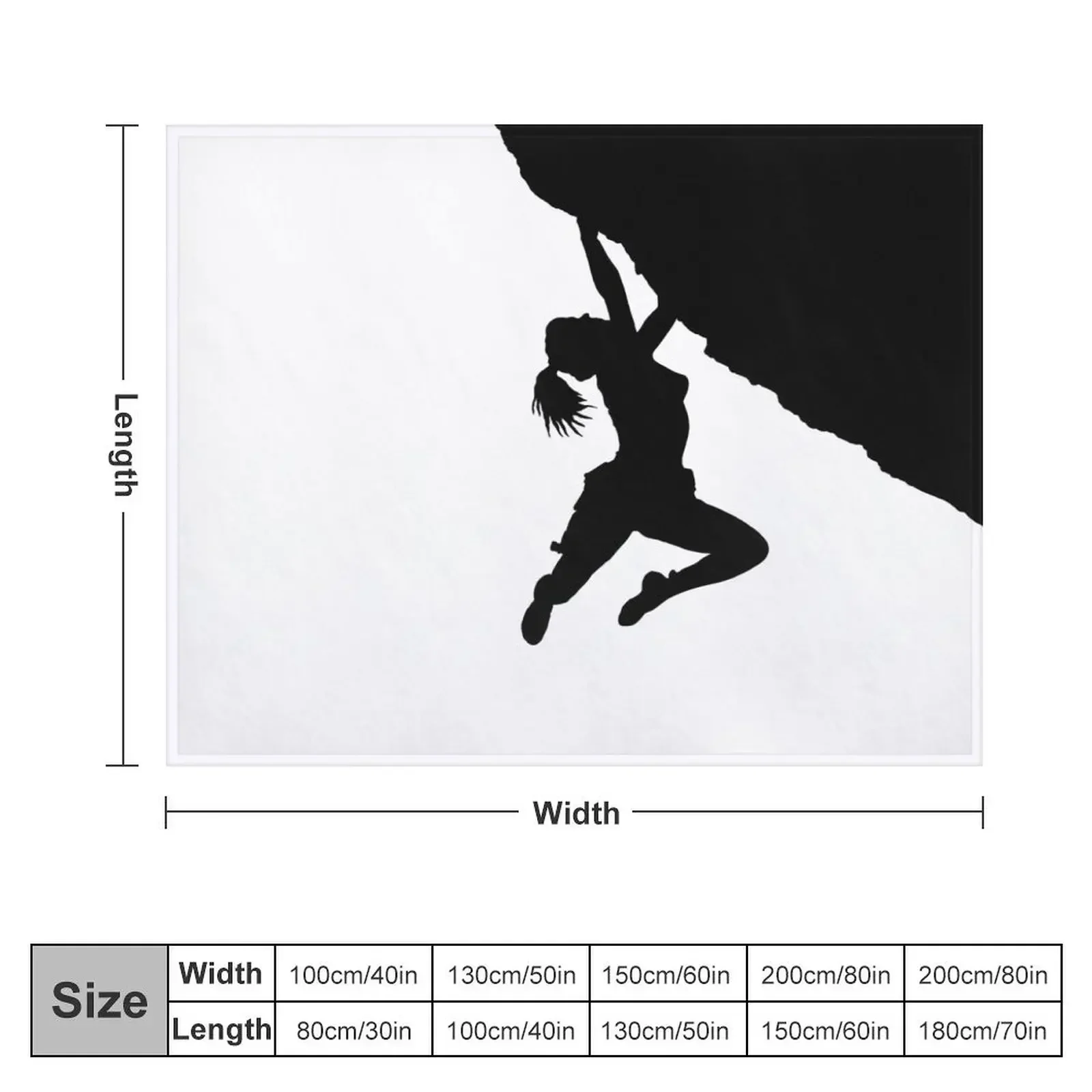 girl bouldering silhouette Throw Blanket For Baby Thins warm for winter Blankets