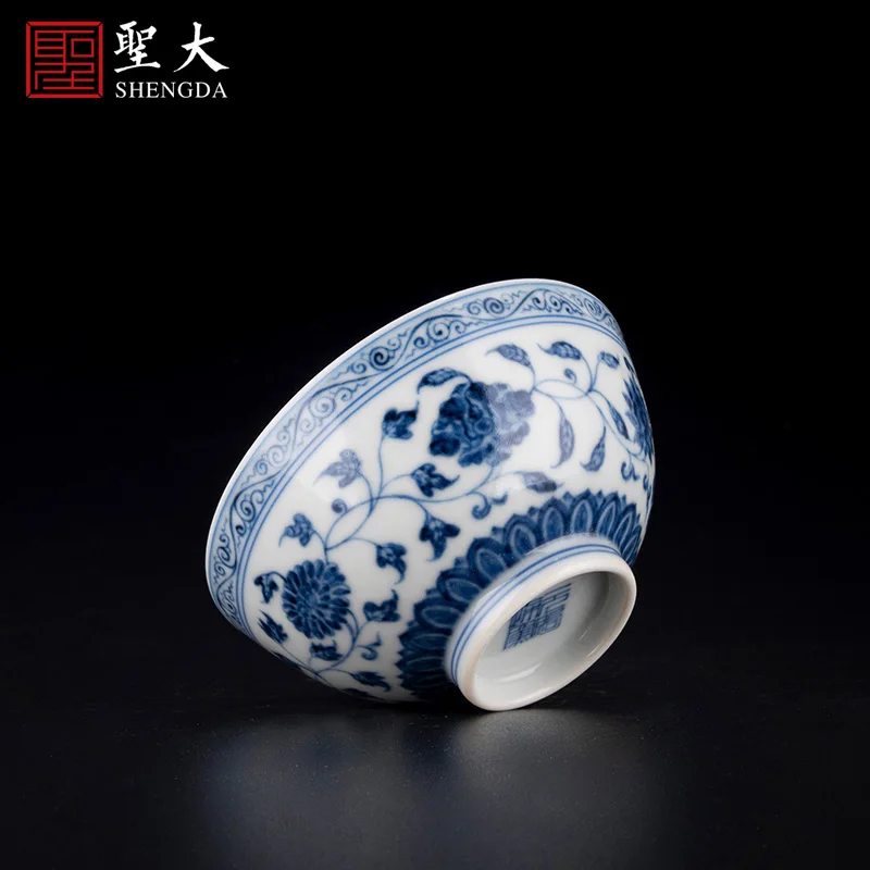 

|flower tattoo master cup hot kiln maintain jingdezhen high-grade pure manual hand-painted porcelain sample tea cup