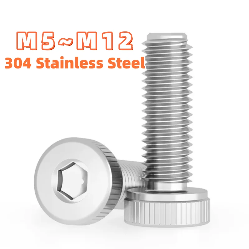 M5 m6 m8 m10 m12 304 Stainless Steel thin short low cap head screw Profile Head Hex Hexagon Socket Head Cap Screws Allen Bolts