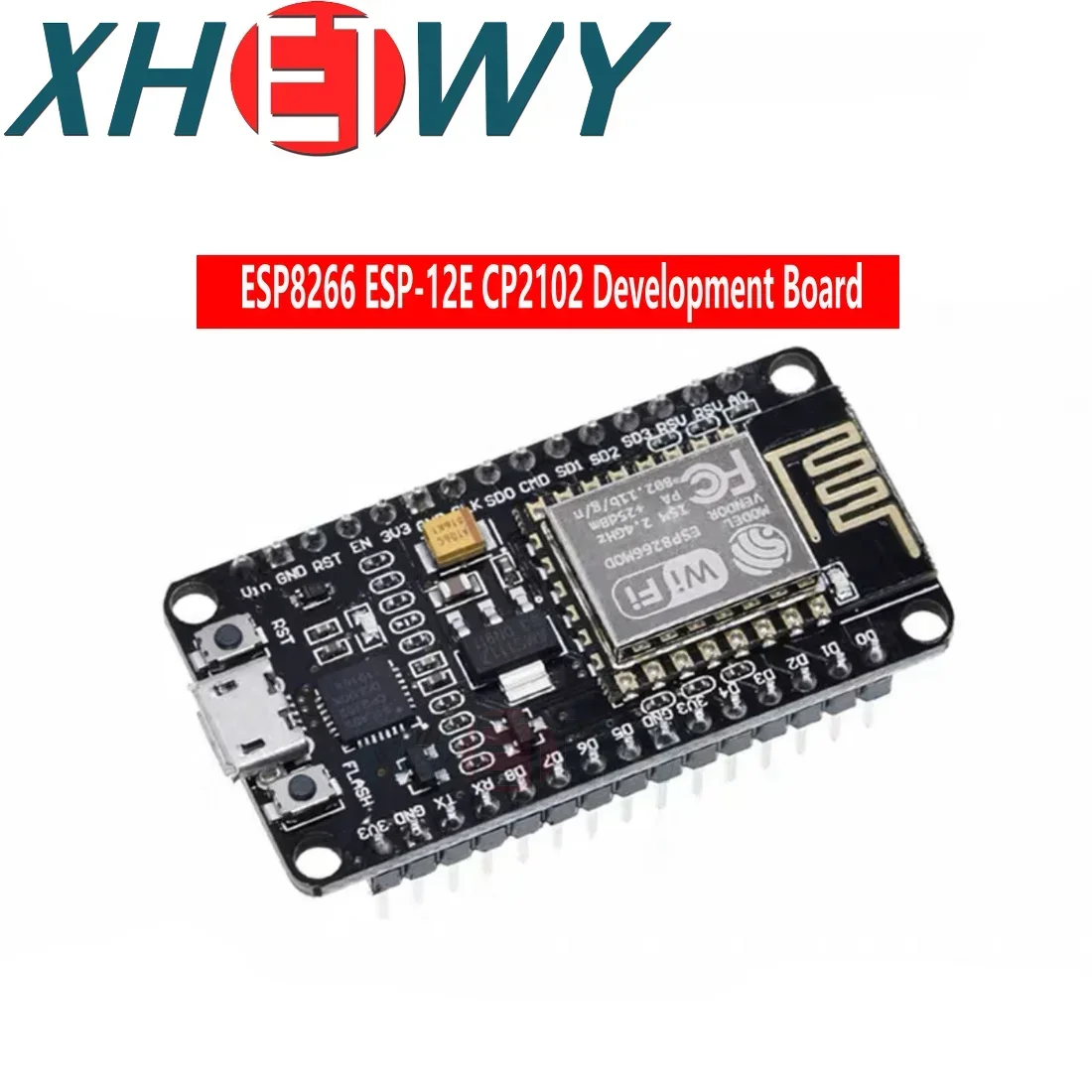 NodeMCU + Motor Drive 6000 Board, ESP Kit, ESP12E Lua WiFi, Intelligent Car Base Plate, 1Pc