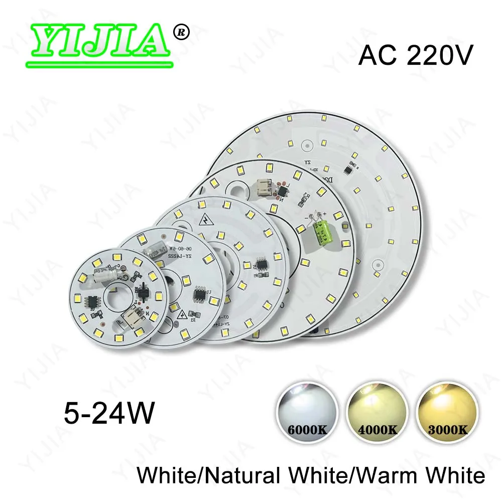 

LED Bulb Lamp AC220V Smart IC No Need Driver LED Chip For Bulb Light SMD 2835 Chips Warm Natural White 5W 6W 10W 12W 15W 24W