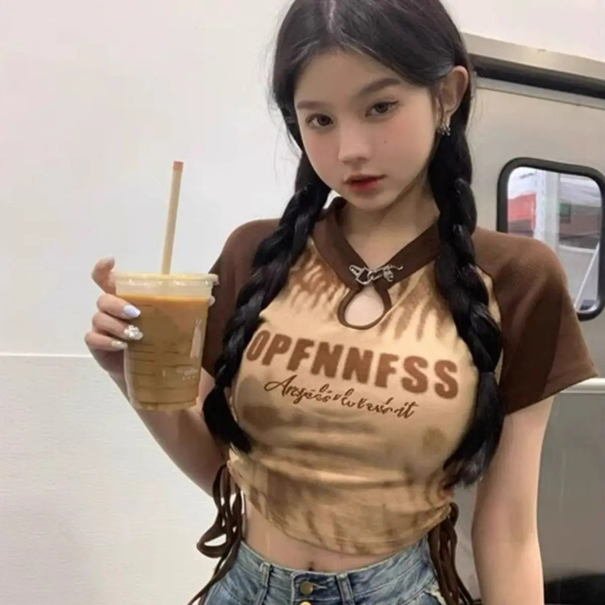 

Short Sleeve T-Shirts Womens Loose Fit Striped Cotton Tops Summer Casual Breathable Comfortable Soft Daily Streetwear Fashion