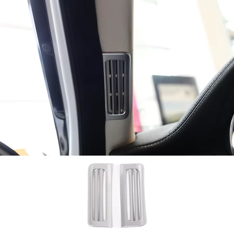 For Land Rover Evoque 2012-2018 ABS Carbon Fiber Car A-pillar Air Outlet Frame Decorative Sticker Car Interior Accessories