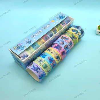 10 rulo/kutu 15mm * 1.8M dikiş Washi bant sevimli Scrapbooking DIY günlüğü dekoratif sızdırmazlık Sticker albümü sopa etiket kırtasiye hediye
