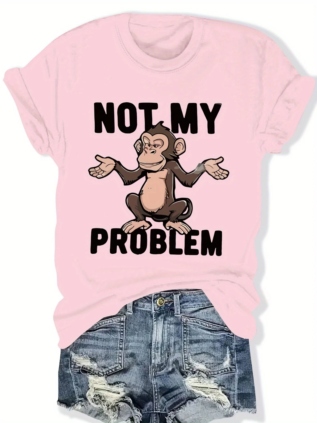 

Модная женская футболка с круглым вырезом и коротким рукавом, с принтом, стильный повседневный топ для женщин