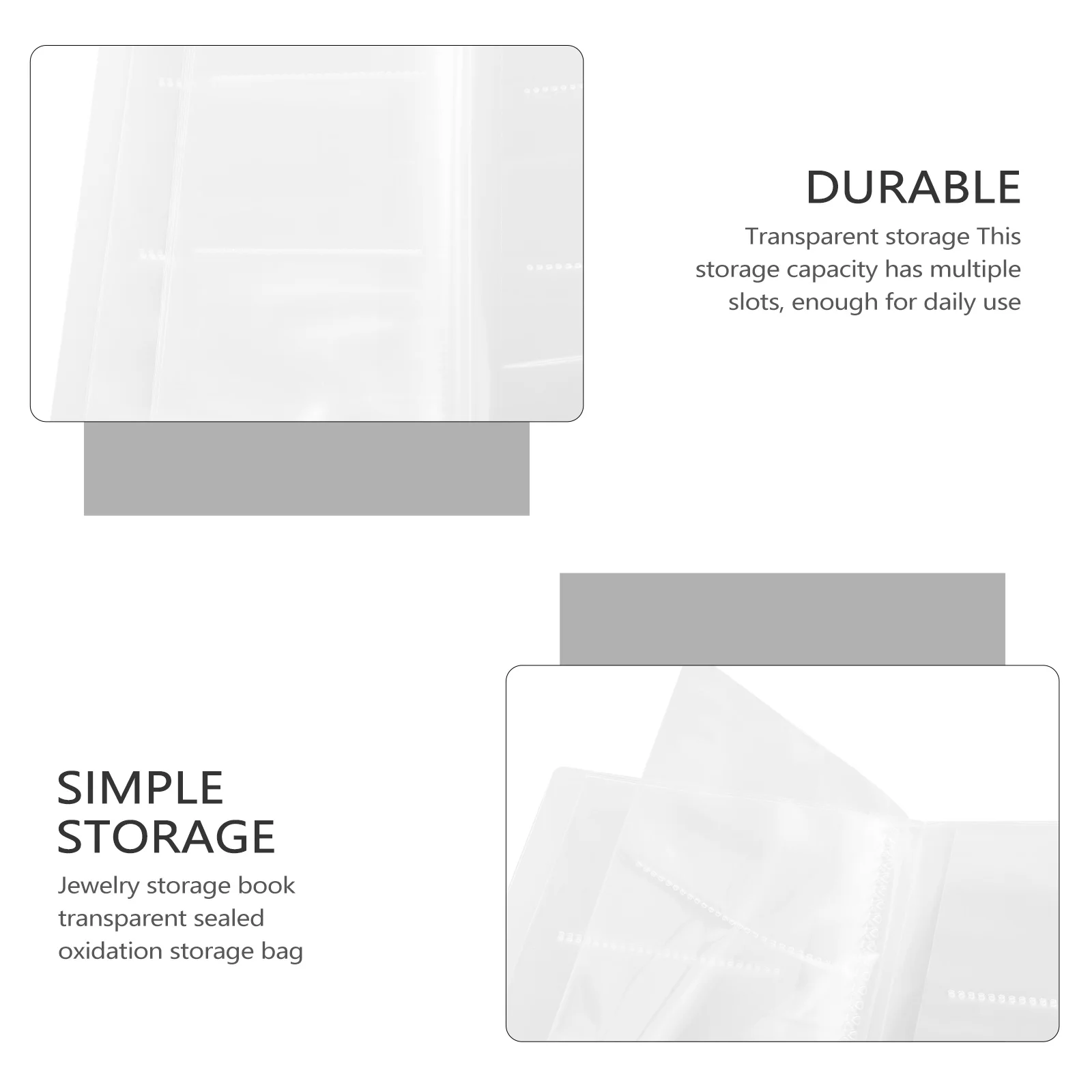 

84 Grids Jewelry Storage Transparent Album Bag For Earrings Necklaces Rings Travel Organizer Pouch Plastic Packing Bag Mini